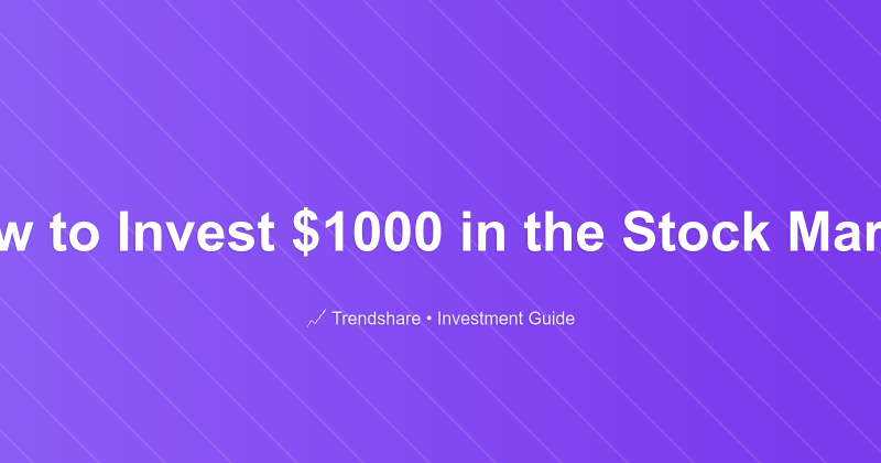 How to Invest $1000 in the Stock Market - Investment Guide
