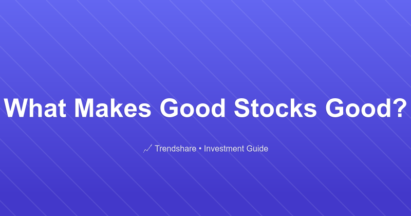 What Makes Good Stocks Good? - Investment Guide