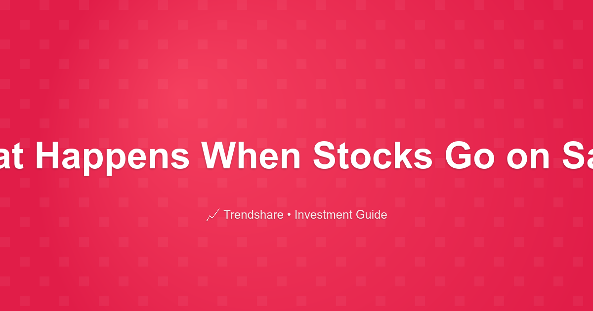 What Happens When Stocks Go on Sale? - Investment Guide