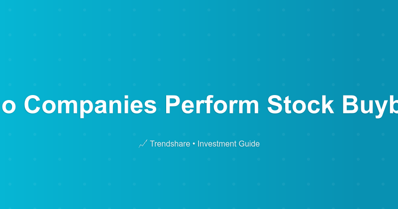 Why Do Companies Perform Stock Buybacks? - Investment Guide